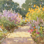 oil painting of a garden