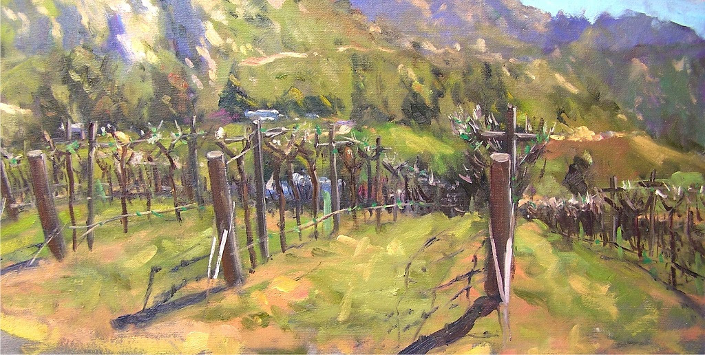 “Sleeping Syrah” (oil, 12 x 24 in.) by Scott W. Prior, featured in the Winter 2011 issue 