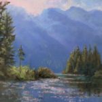 Landscape painting of Tetons National Park