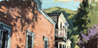 Shelby Keefe, “Telluride Stroll” (oil, 16 x 20 in.)