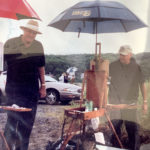 Memorial to Tom Heinsohn, Basketball Star and Artist Tom Heinsohn and Paul Gallant painting outdoors