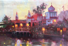 Plein air landscape painting