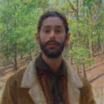 Alex Venezia, “Outdoor Self-Portrait,” 2020, oil, 14 x 11 in., Plein air