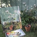 Get Intimate with Shallow Depth Paintings en Plein Air "Dreaming of Wildflowers" in progress