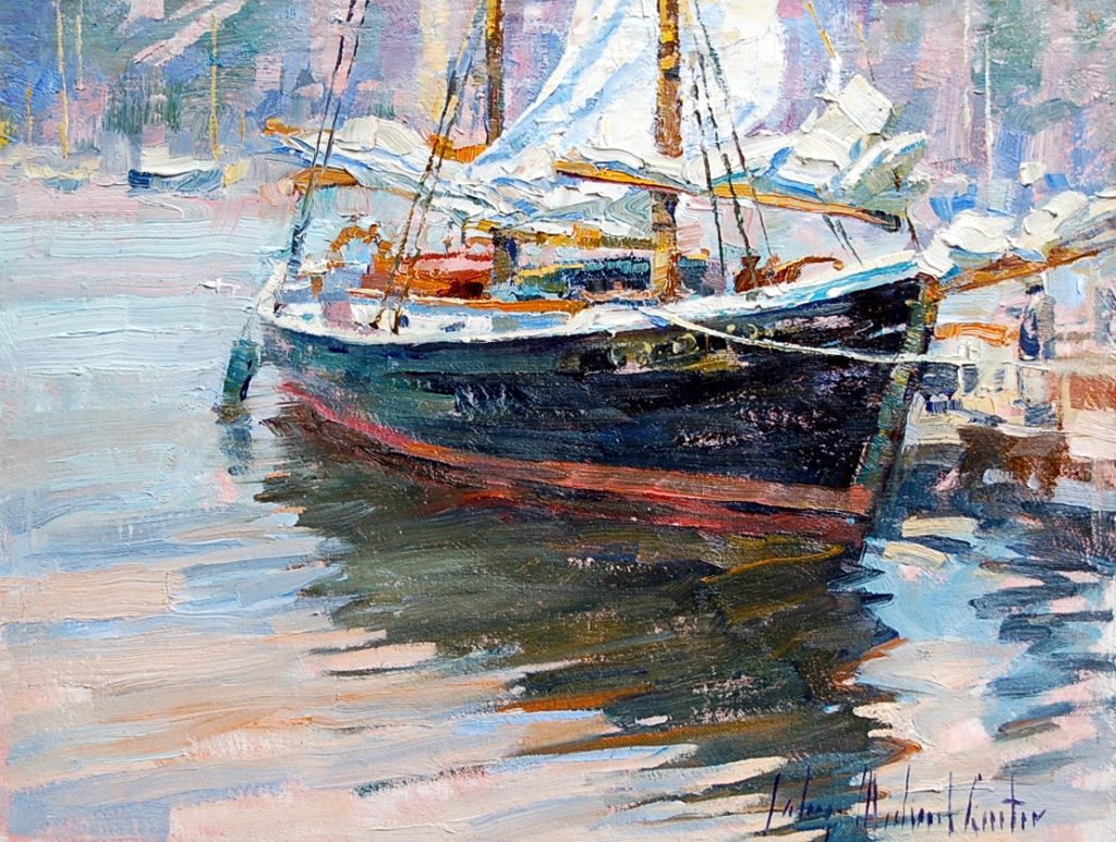John Michael Carter, "Camden Harbor," 12 x 16 in. painting