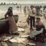 Stanhope Forbes, "A Fish Sale on a Cornish Beach," oil on canvas