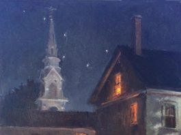 Taking Time to Carefully Observe Nature Nocturne plein air painting of stars
