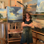 Painter Laurel Daniel in her studio.