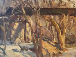 Plein Air and a Kate Winslet Connection Plein air painting of a bridge