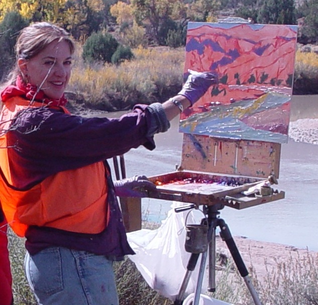 Michelle Chrisman, painting en plein air
