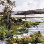Plein Air Art Through the Decades Watercolor painting of a river