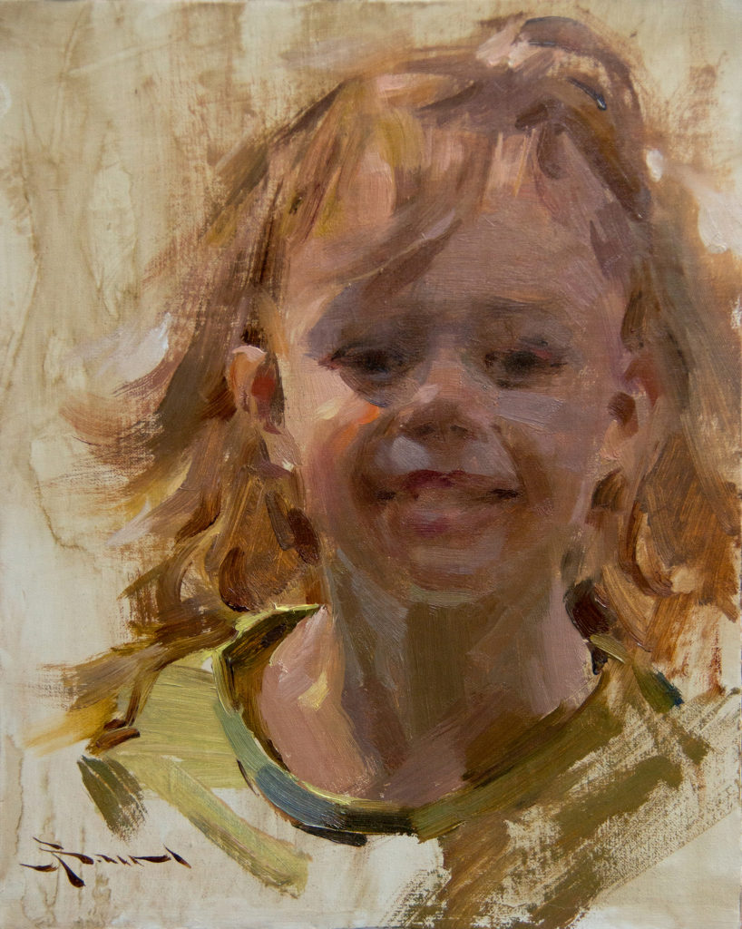 Portrait painting composition