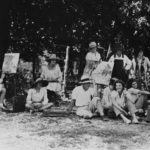 Photo of Christoval art colony painters; San Angelo Museum of Fine Arts show