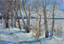 Not Idle in Winter: Dawn Whitelaw Dawn Whitelaw, "Frozen," 30 x 40 in.