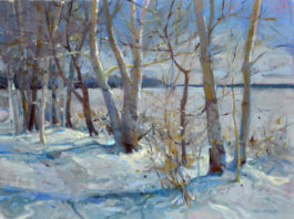 Not Idle in Winter: Dawn Whitelaw Dawn Whitelaw, "Frozen," 30 x 40 in.