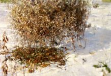Painting of a snowy ground