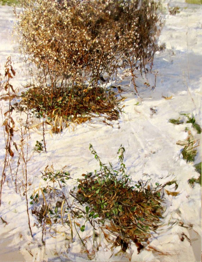 Painting of a snowy ground