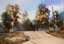 Krystal W. Brown, “While You Wait" oil painting