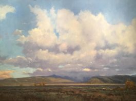 John Hughes, “Storm Clouds over the Elk Refuge,” 36 x 48, oil