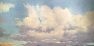 John Hughes, “Storm Clouds over the Elk Refuge,” 36 x 48, oil
