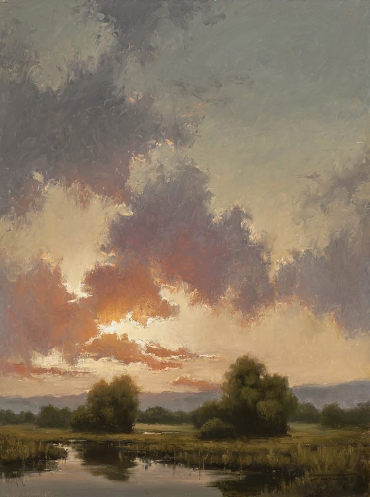Jane Hunt, "Looking West," oil, 24 x 18 in.