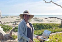 Connecting with Artist Friends Online, en Plein Air Katy Smith plein air painting in Pismo Beach, California
