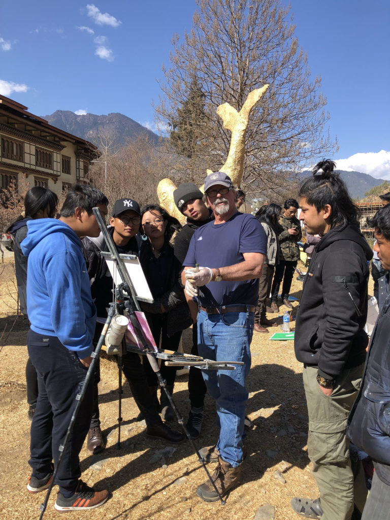 Drawing a crowd while painting en plein air