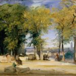 plein air artist Richard Parkes Bonington, "View Near Rouen" painting