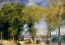 plein air artist Richard Parkes Bonington, "View Near Rouen" painting