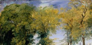 plein air artist Richard Parkes Bonington, "View Near Rouen" painting