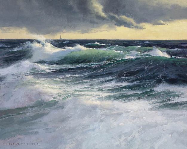 "Winter Seas" by Don Demers - painting of waves