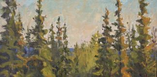 Kami Mendlik, “Big Sky Morning View,” 2018, oil, 9 x 12 in., Available from artist, Plein air