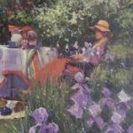 George Van Hook, “Iris,” 2020, oil, 30 x 24 in., Collection the artist, Plein air