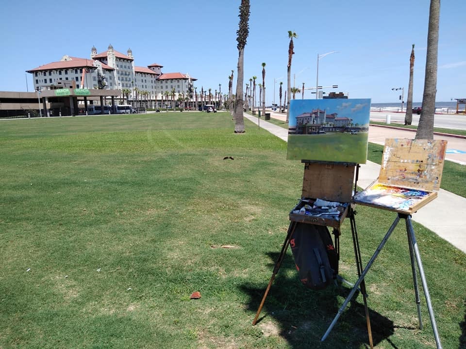 Painting outdoors - plein air setup