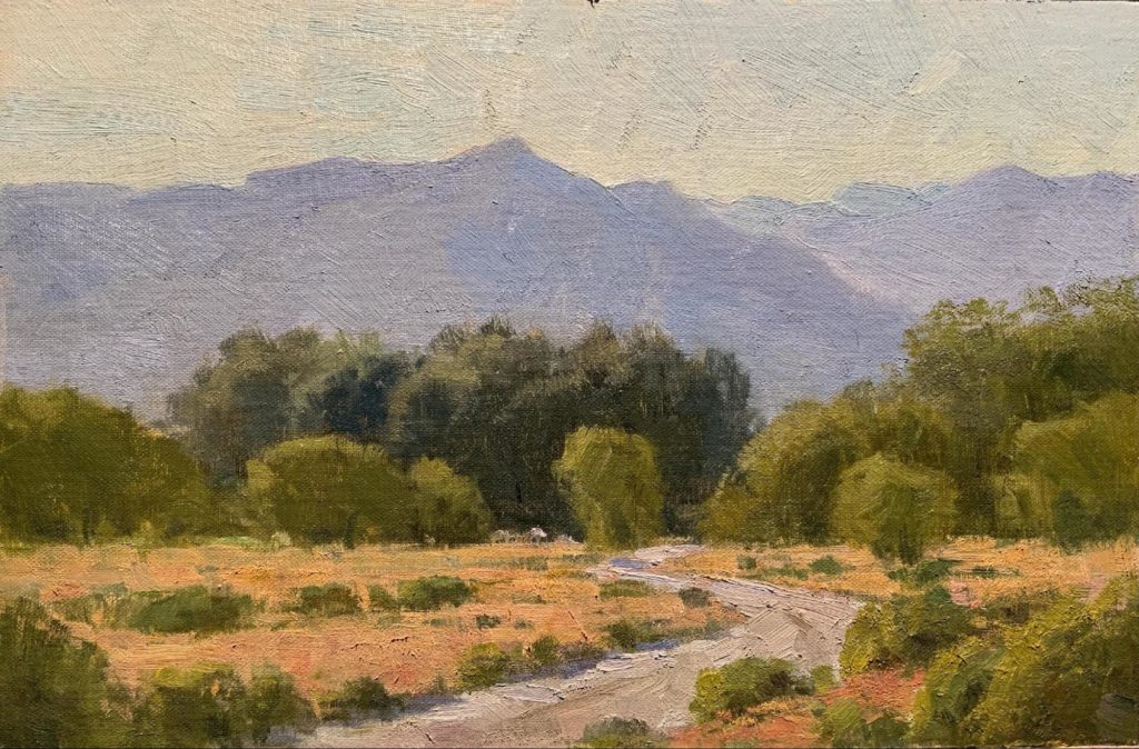 Field study of a landscape painting