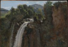 The Waterfall painting by Corot