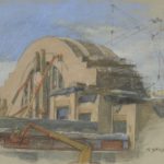 Pastel painting of Cincinnati Union Terminal