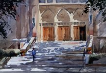 Watercolor: Letting Loose With a Little Planning Watercolor painting of a church