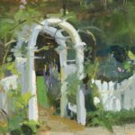 Dawn Whitelaw, “Margaret’s Gate,” 2020, oil, 8 x 10 in., Private collection, Plein air sketch