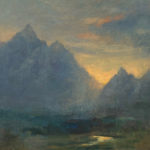 Oil painting of the Teton mountains and river