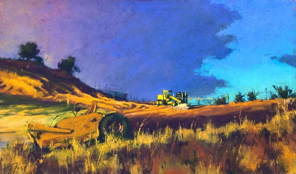 Pastel landscape painting
