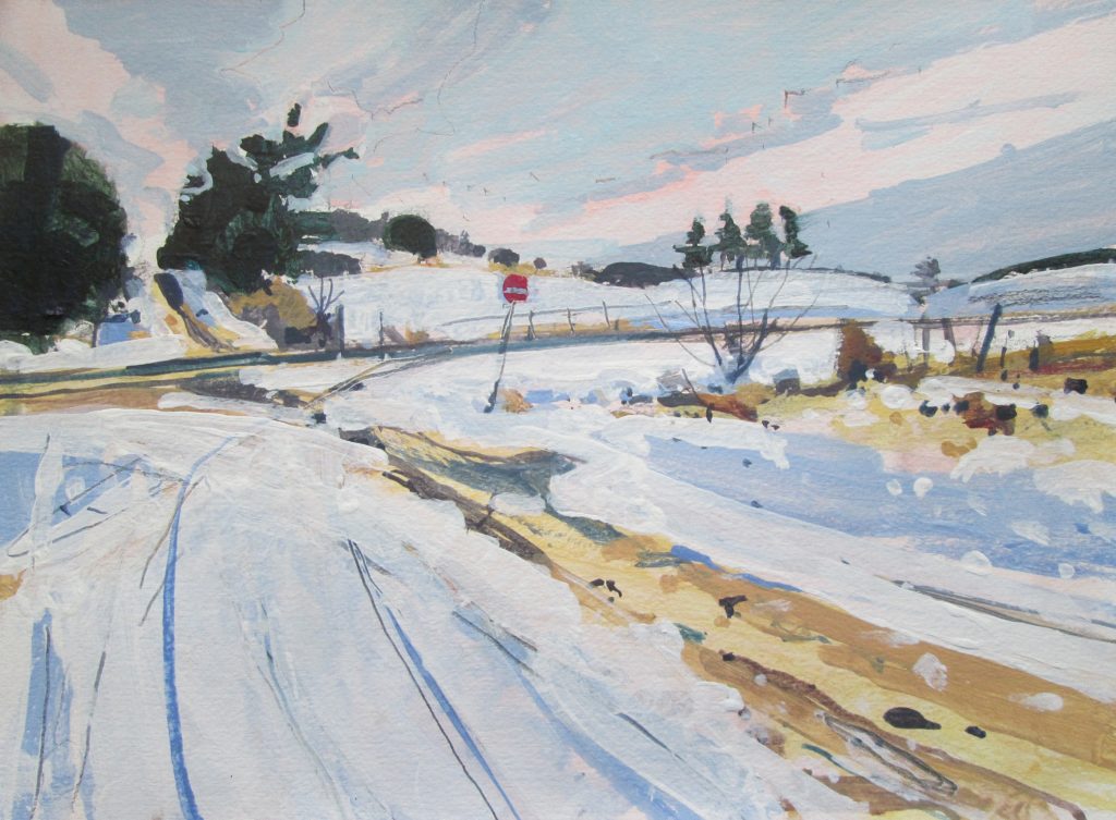 Painting the landscape - snow scene
