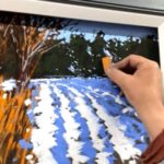 A scene from Tony Allain's pastel painting demo at Art School Live