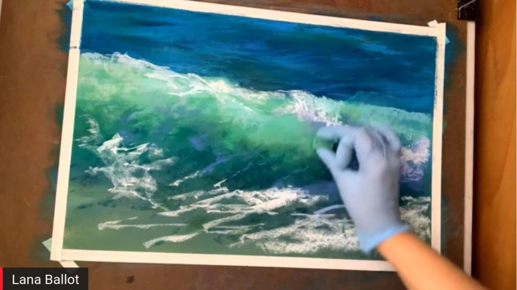 painting waves - Lana Ballot pastel