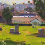 Jennifer McChristian, “Headstone Haven,” 2018, oil on panel, 8 x 10 in., Collection the artist, Plein air