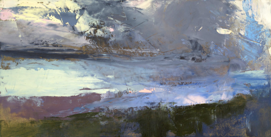 Plein air paintings - William Kocher, "Cold Front," 2018, oil on board, 6 x 12
