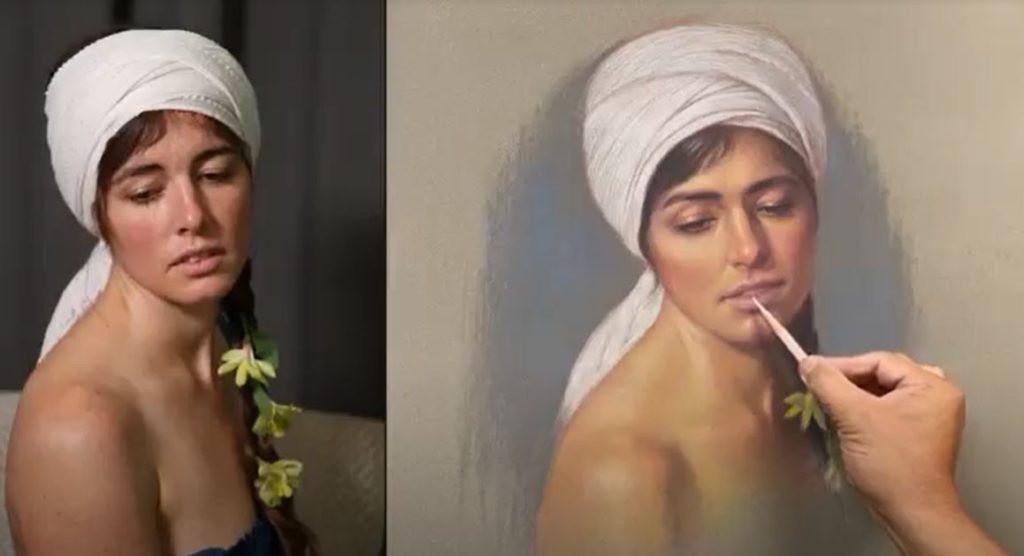 How to paint a portrait with pastels