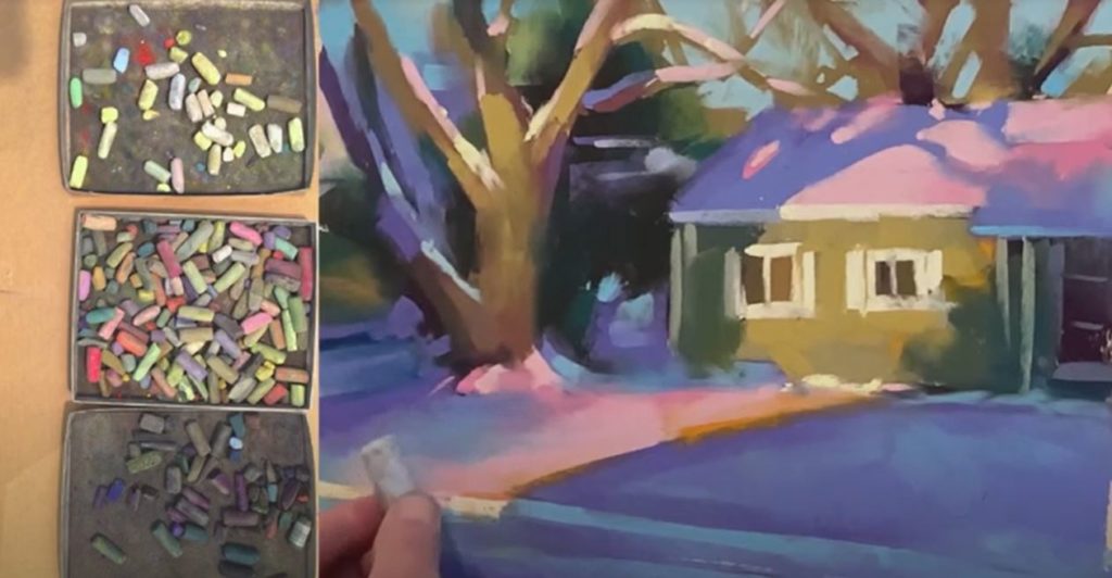 How to paint a pastel landscape