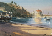 Andy Evansen, “Late Afternoon Sun,” 2020, watercolor, 11 x 15 in., Private collection, Plein air