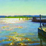 Daniel K. Robbins, "At the Dock's End," 2021, oil, 11 x 14 in., private collection, plein air and studio